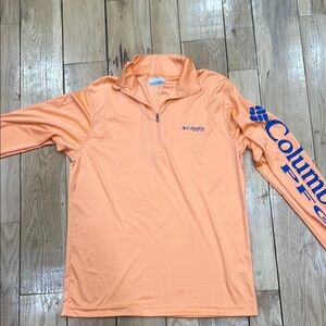 Columbia Orange Long PFG Sleeve Pullover